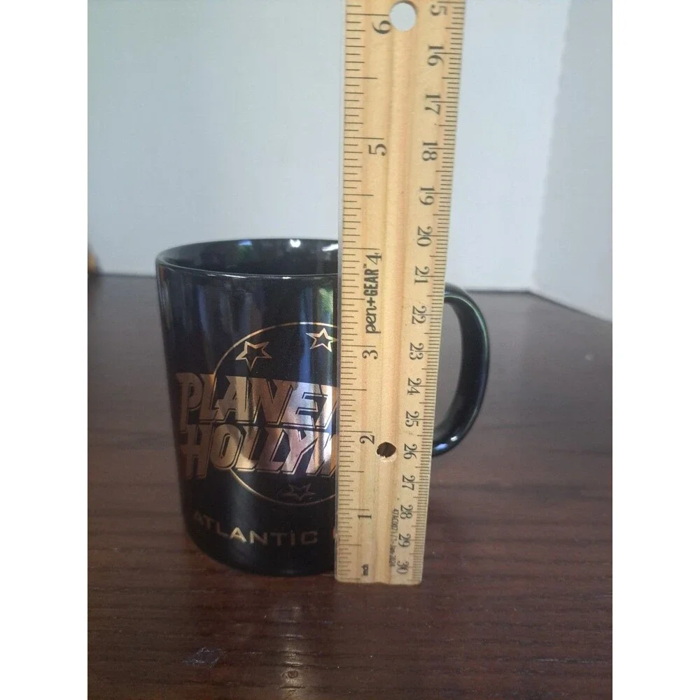 Planet Hollywood Atlantic City Black With Gold Lettering Ceramic Coffee Mug